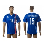 Iceland #15 Bodvarsson Home Soccer Country Jersey1