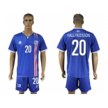 Iceland #20 Hallfredsson Home Soccer Country Jersey