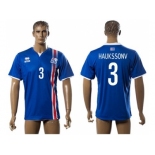 Iceland #3 Haukssonv Home Soccer Country Jersey1