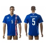 Iceland #5 Ingason Home Soccer Country Jersey1