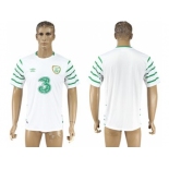 Ireland Blank White Away Soccer Country Jersey