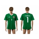 Mexico #1 Campos Green Home Soccer Country Jersey1