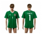 Mexico #1 Campos Green Home Soccer Country Jersey1