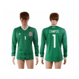 Mexico #1 Campos Home Long Sleeves Soccer Country Jersey