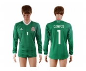 Mexico #1 Campos Home Long Sleeves Soccer Country Jersey