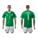 Mexico #1 G.Ochoa Green Home Soccer Country Jersey1