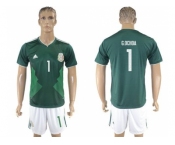 Mexico #1 G.Ochoa Green Home Soccer Country Jersey