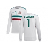 Mexico #1 J.Corona Away Long Sleeves Soccer Country Jersey