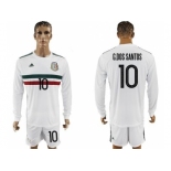 Mexico #10 G.Dos Santos Away Long Sleeves Soccer Country Jersey