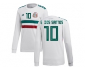 Mexico #10 G.Dos Santos Away Long Sleeves Soccer Country Jersey