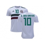 Mexico #10 G.Dos Santos Away Soccer Country Jersey