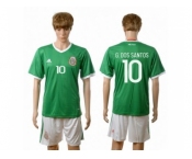 Mexico #10 G.Dos Santos Green Home Soccer Country Jersey1