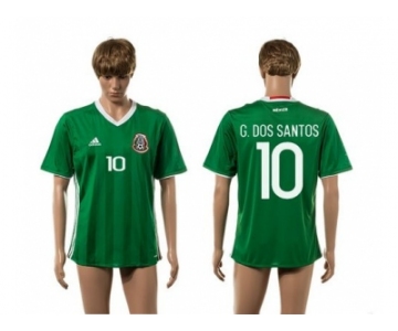 Mexico #10 G.Dos Santos Green Home Soccer Country Jersey2