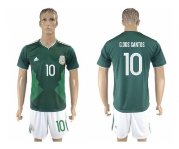 Mexico #10 G.Dos Santos Green Home Soccer Country Jersey