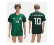 Mexico #10 G.Dos Santos Green Training Soccer Country Jersey