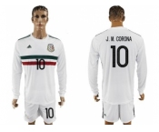 Mexico #10 J.M.Corona Away Long Sleeves Soccer Country Jersey