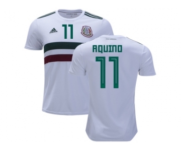 Mexico #11 Aquino Away Soccer Country Jersey