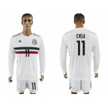 Mexico #11 C.Vela Away Long Sleeves Soccer Country Jersey