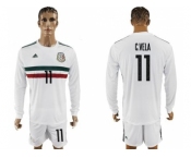 Mexico #11 C.Vela Away Long Sleeves Soccer Country Jersey