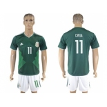 Mexico #11 C.Vela Green Home Soccer Country Jersey