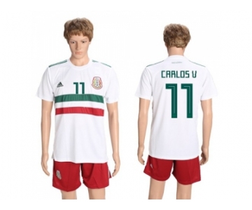 Mexico #11 Carlos V. Away Soccer Country Jersey