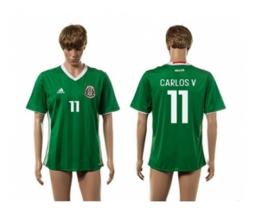 Mexico #11 Carlos V Green Home Soccer Country Jersey1