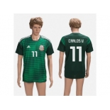 Mexico #11 Carlos V. Green Training Soccer Country Jersey