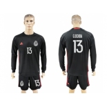 Mexico #13 G.Ochoa Black Long Sleeves Goalkeeper Soccer Country Jersey