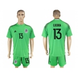 Mexico #13 G.Ochoa Green Goalkeeper Soccer Country Jersey