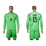 Mexico #13 G.Ochoa Green Long Sleeves Goalkeeper Soccer Country Jersey