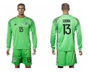 Mexico #13 G.Ochoa Green Long Sleeves Goalkeeper Soccer Country Jersey