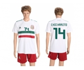 Mexico #14 Chicharito Away Soccer Country Jersey