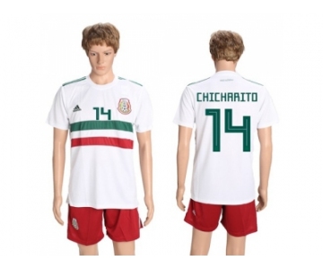 Mexico #14 Chicharito Away Soccer Country Jersey