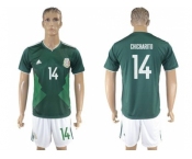 Mexico #14 Chicharito Green Home Soccer Country Jersey