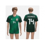 Mexico #14 Chicharito Green Training Soccer Country Jersey