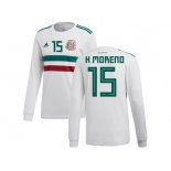 Mexico #15 H.Moreno Away Long Sleeves Soccer Country Jersey