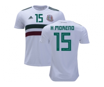 Mexico #15 H.Moreno Away Soccer Country Jersey