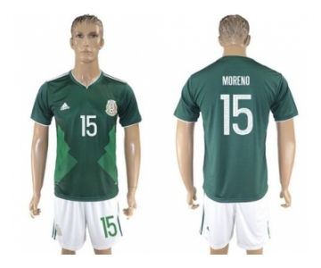 Mexico #15 Moreno Green Home Soccer Country Jersey