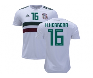 Mexico #16 H.Herrera Away Soccer Country Jersey