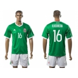 Mexico #16 H.Herrera Green Home Soccer Country Jersey1