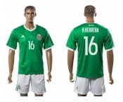 Mexico #16 H.Herrera Green Home Soccer Country Jersey1