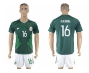 Mexico #16 H.Herrera Green Home Soccer Country Jersey