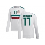 Mexico #17 Candido Away Long Sleeves Soccer Country Jersey