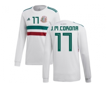 Mexico #17 J.M.Corona Away Long Sleeves Soccer Country Jersey