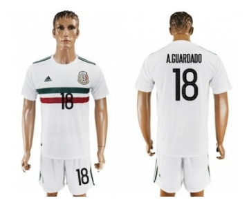 Mexico #18 A.Guardado Away Soccer Country Jersey