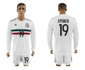 Mexico #19 O.Peralta Away Long Sleeves Soccer Country Jersey