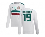 Mexico #19 O.Pineda Away Long Sleeves Soccer Country Jersey