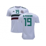 Mexico #19 O.Pineda Away Soccer Country Jersey