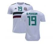 Mexico #19 O.Pineda Away Soccer Country Jersey