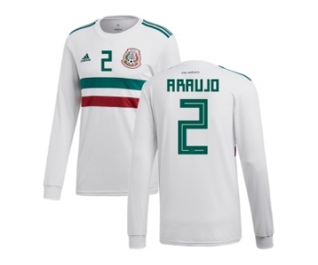 Mexico #2 Araujo Away Long Sleeves Soccer Country Jersey